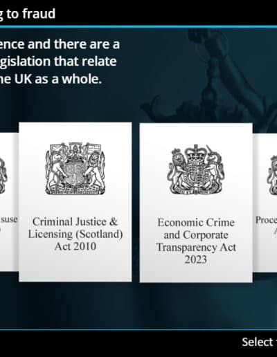 Legislation relating to fraud in Scotland and UK