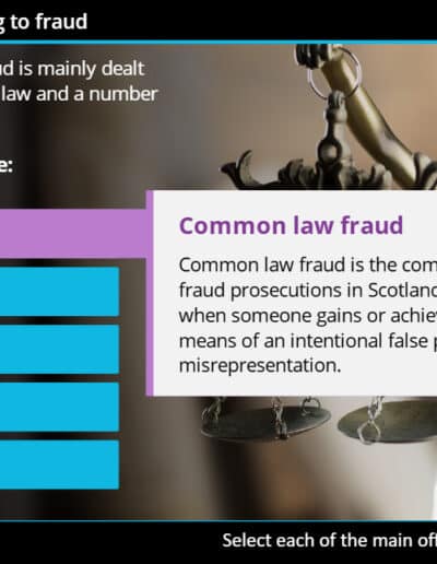 Legislation relating to fraud in Scotland