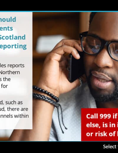 Reporting fraud incidents in Scotland