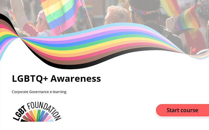 LGBTQ+ Awareness in collaboration with LGBT Foundation title screen